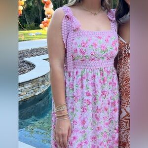 Floral Pink Maxi Dress